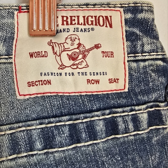 True Religion, New, Joey Big T Vintage Low-Rise Flare Stonewash Jeans Size 29 - Picture 10 of 11